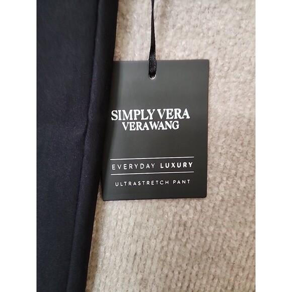 Simply Vera Wang Ultra Stretch Skinny Pants Womens S Black Pull On Seamed NEW - Picture 3 of 10